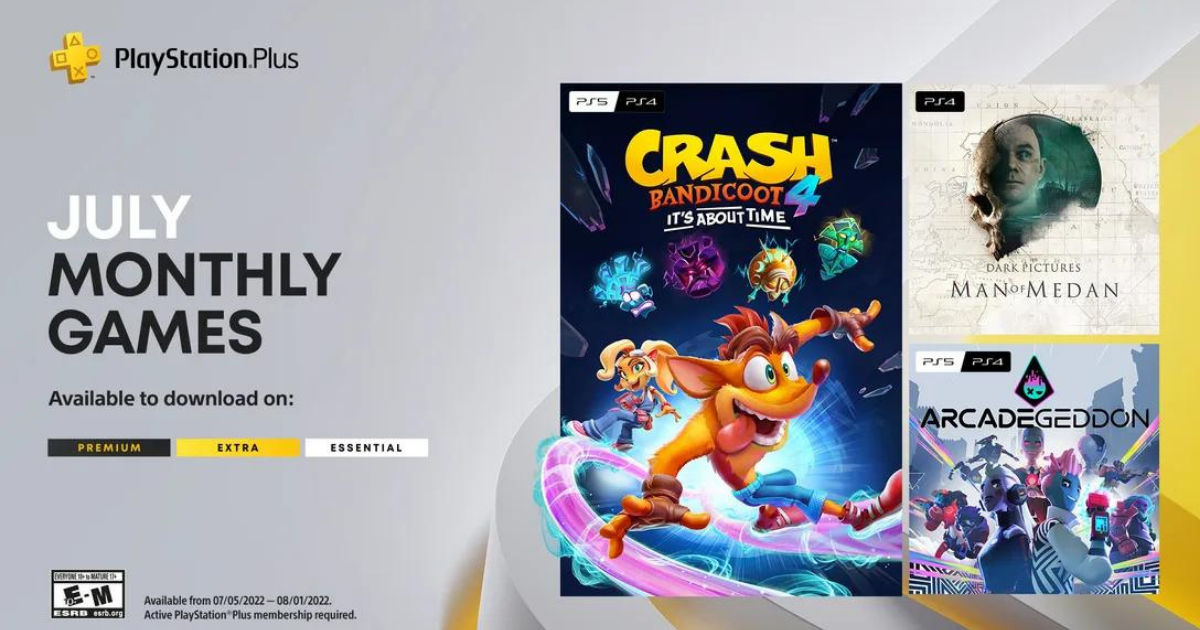 Monatliche PlayStation PlusSpiele für Juli 2022 angekündigt Crash