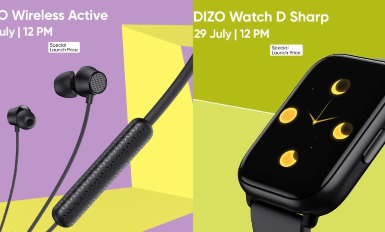 dizo-watch-d-sharp-smartwatch,-dizo-wireless-active-bluetooth-neckband-in-indien-eingefuehrt:-preis,-funktionen